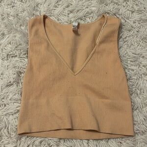 cream orange tank top